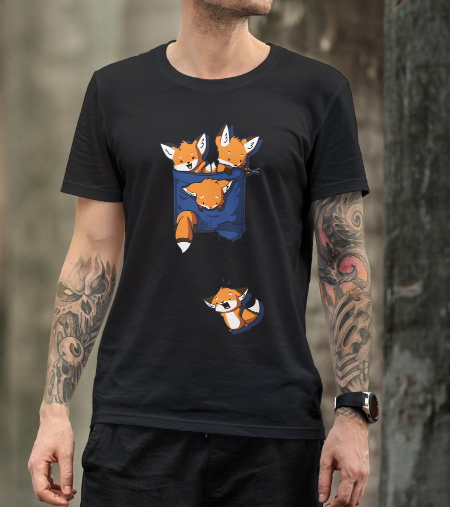 Foxes In A Pocket Adventure T-Shirt