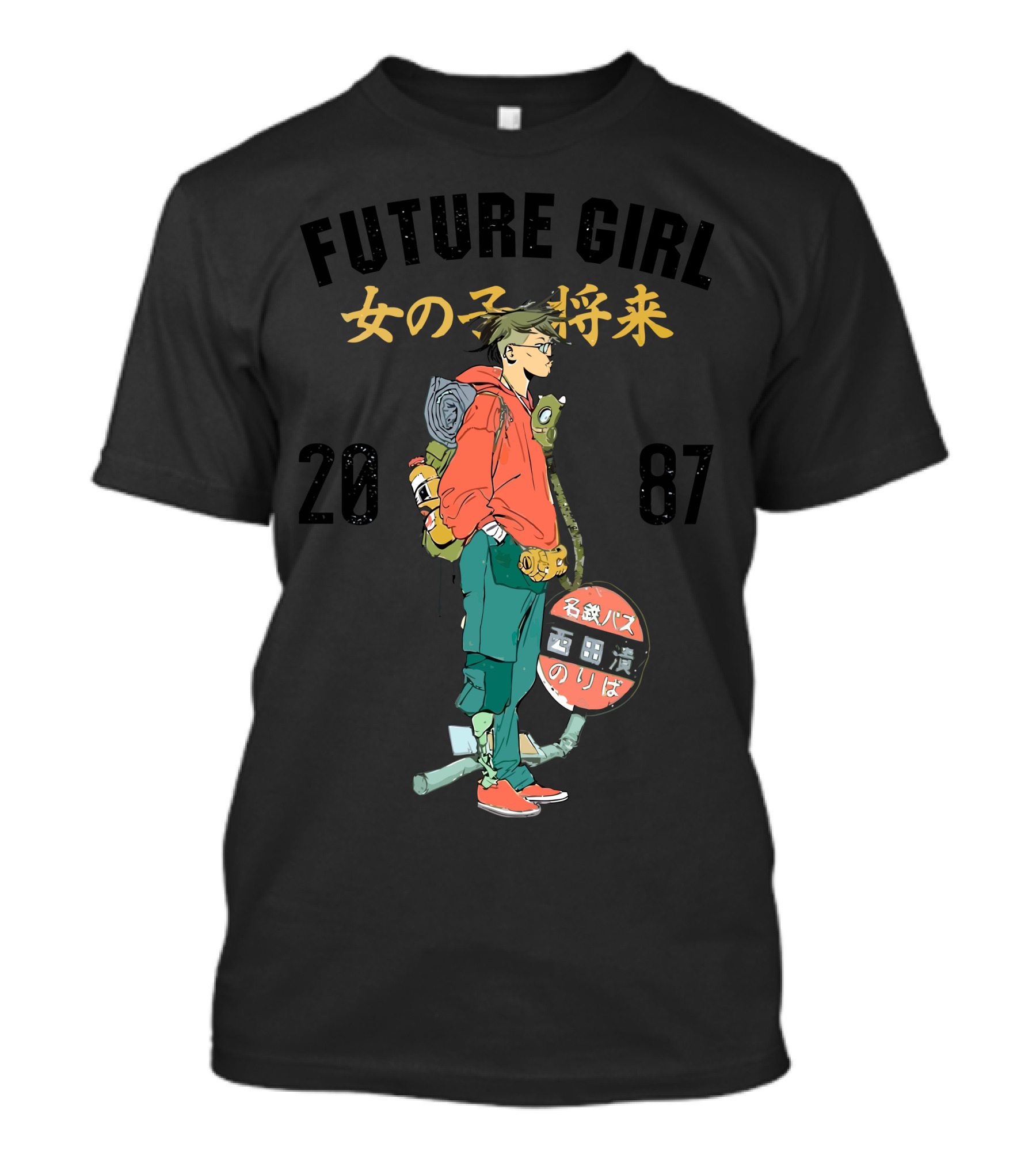 FUTURE GIRL 未来少女 2087 Cyberpunk Style Character T-Shirt