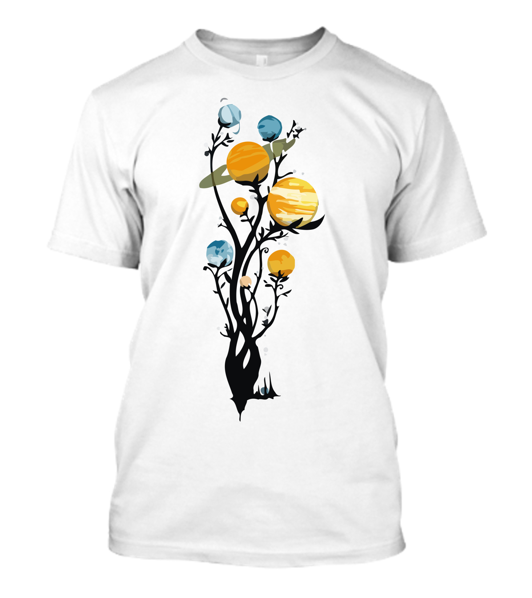 Gardening At Night Celestial Planetary Blooming Concept T-Shirt