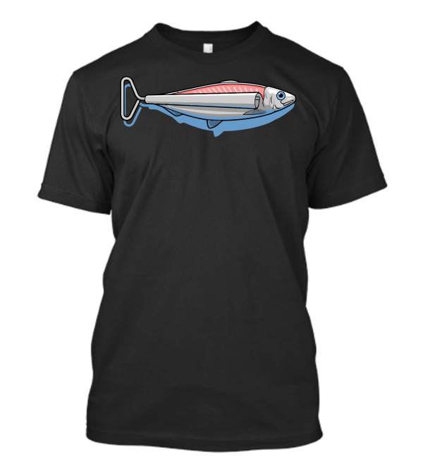 Genetically Modified Fish Zipper Mechanism T-Shirt