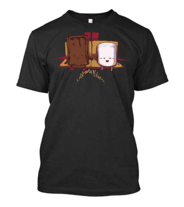 Gettin Toasty With Grahams Chocolate Marshmallow Campfire T-Shirt