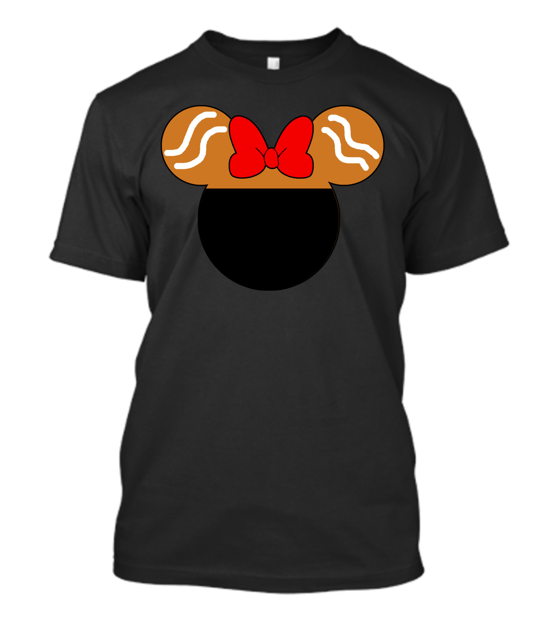 Mickey Gingerbread Ears With Red Bow T-Shirt