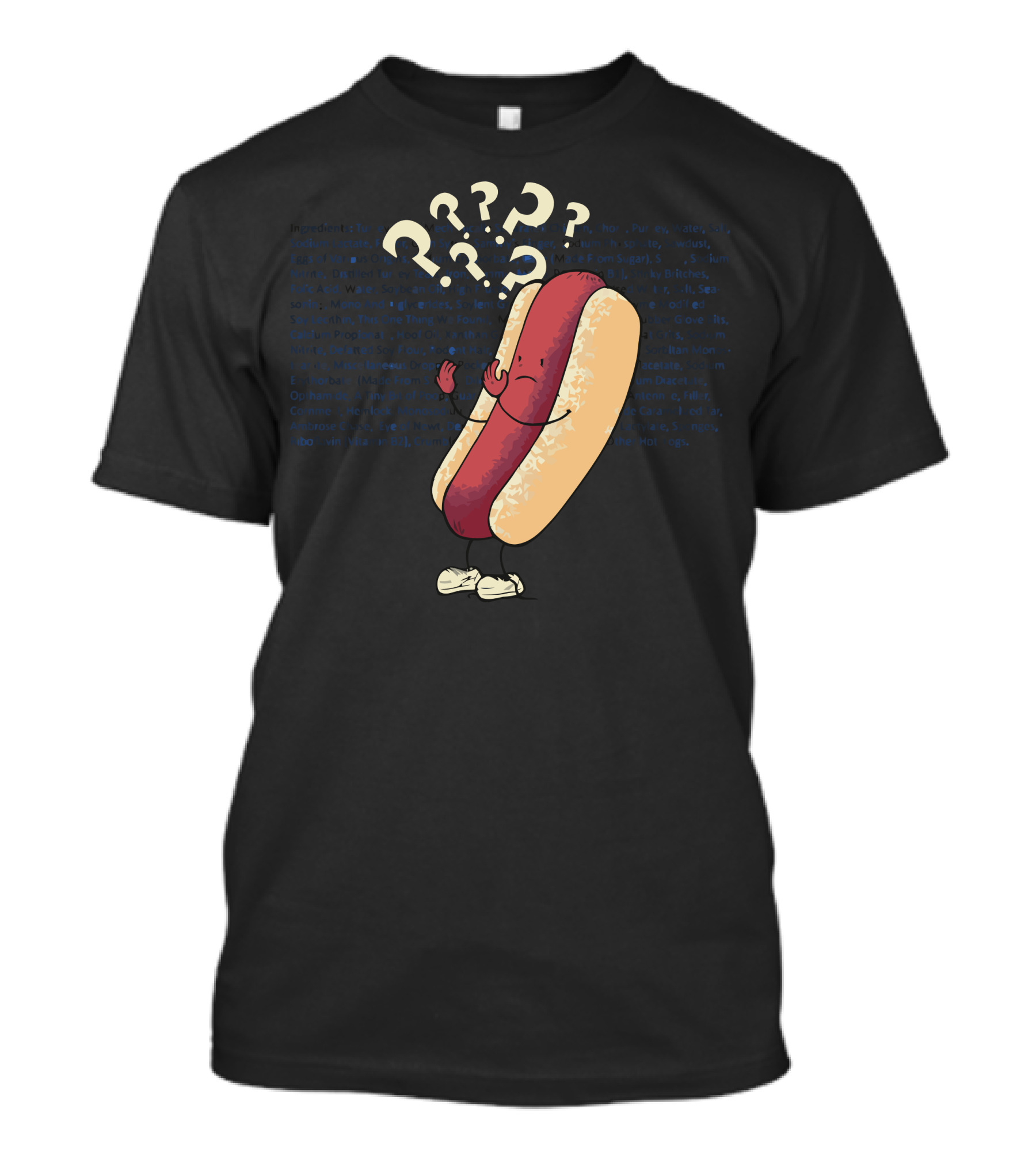 Hot Dogs Identity Crisis Question Marks T-Shirt