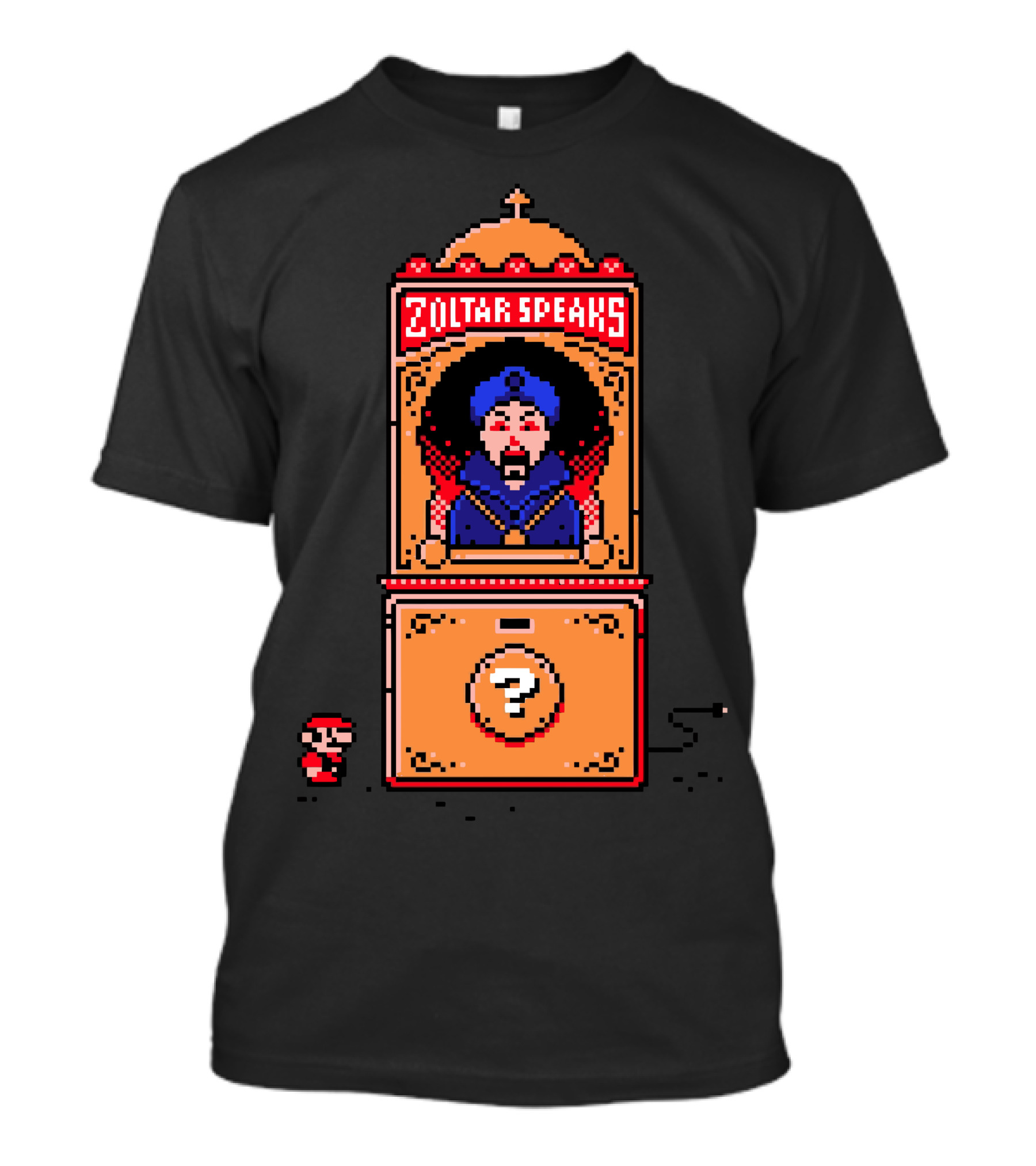I Wish I Were Big Zoltar Speaks Mario Pixel T-Shirt