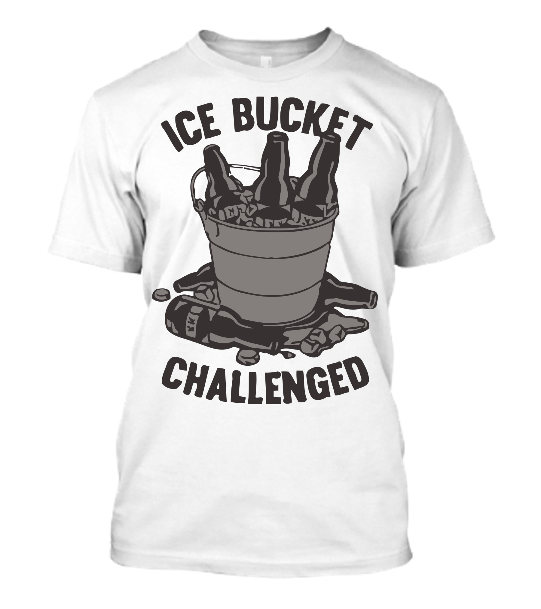 ICE BUCKET CHALLENGED BEER BOTTLES IN ICED PAIL T-Shirt