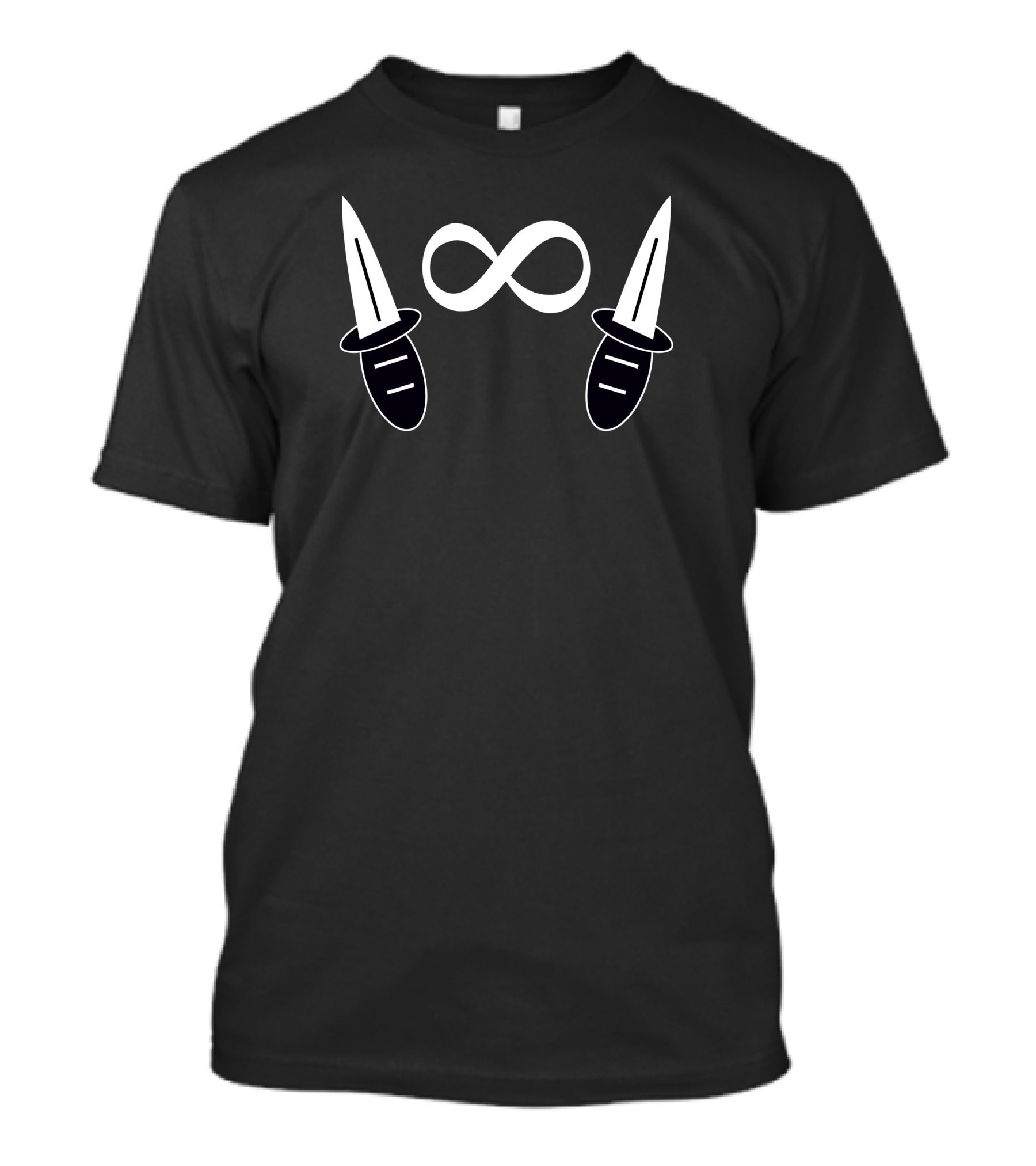 Infinity Knives Symbol With Dual Dagger Emblem T-Shirt