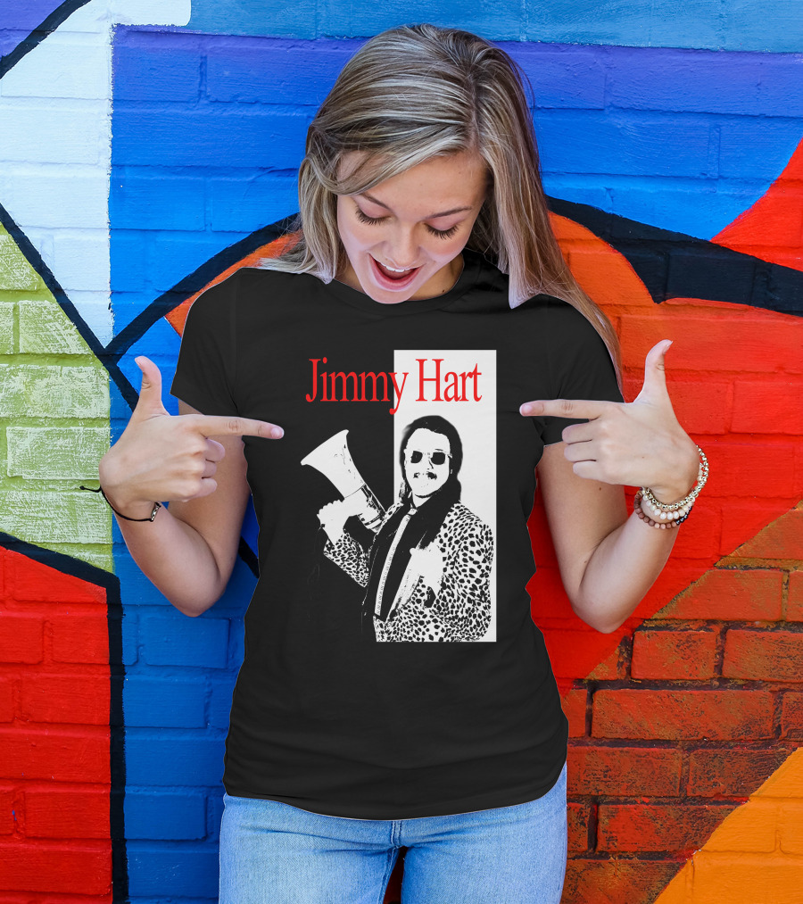 Jimmy Hart Wrestling Legend Megaphone And Leopard Jacket T-Shirt