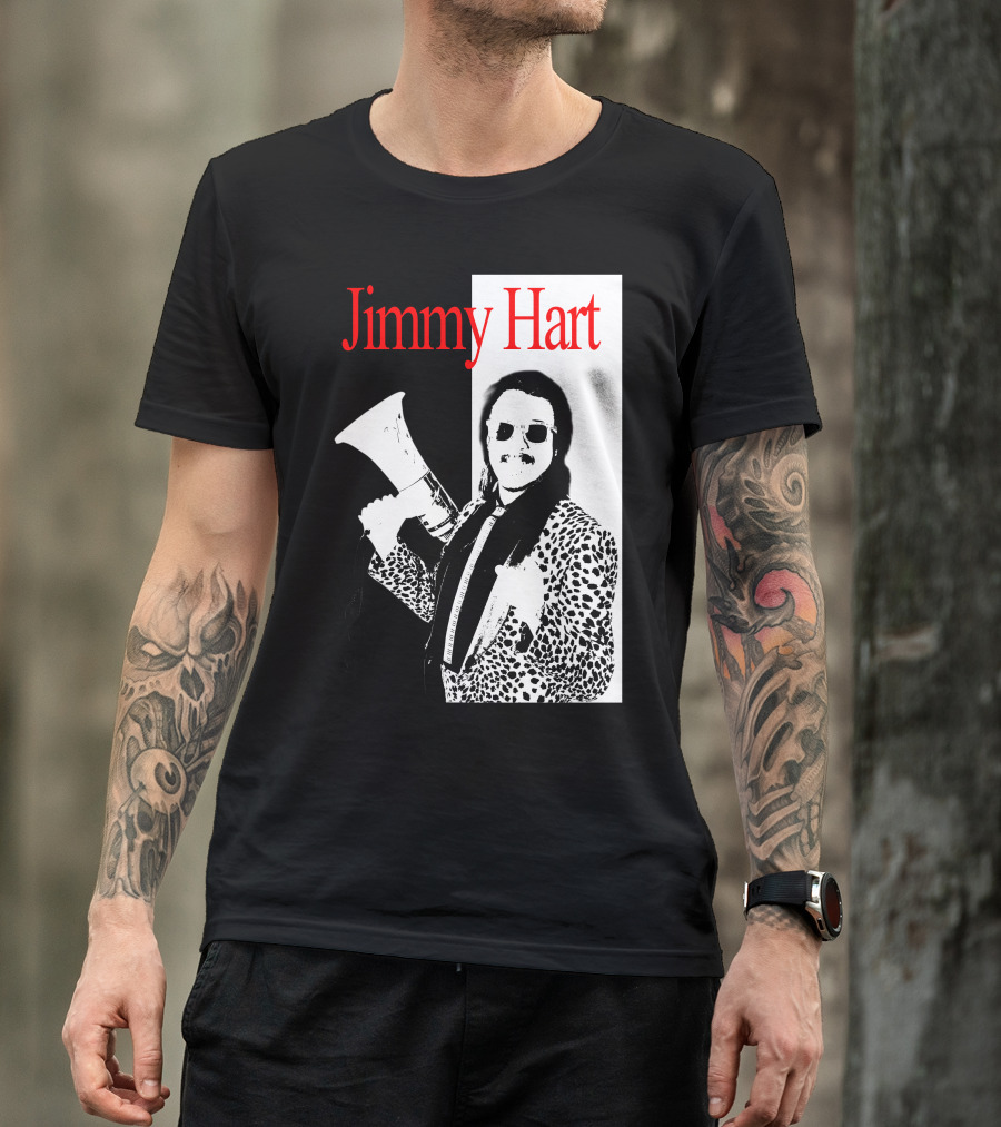 Jimmy Hart Wrestling Legend Megaphone And Leopard Jacket T-Shirt