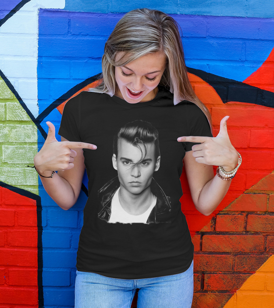 Johnny Depp Greaser Leather Jacket Vintage Look T-Shirt
