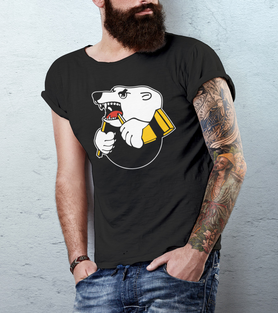 Traktor Chelyabinsk KHL Russian Hockey Polar Bear T-Shirt