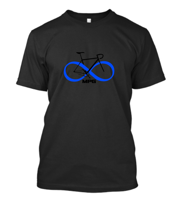 Infinity MPG Bicycle Logo With Miles Per Gallon Text T-Shirt