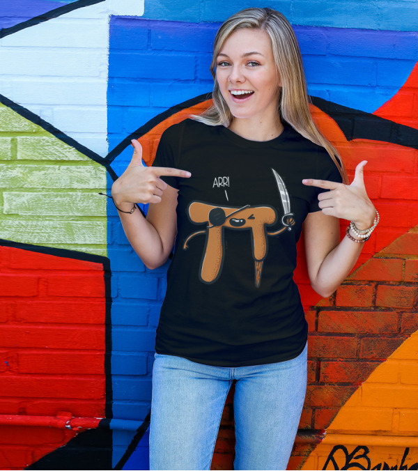 Arr Pi Pirate With Sword And Eyepatch T-Shirt