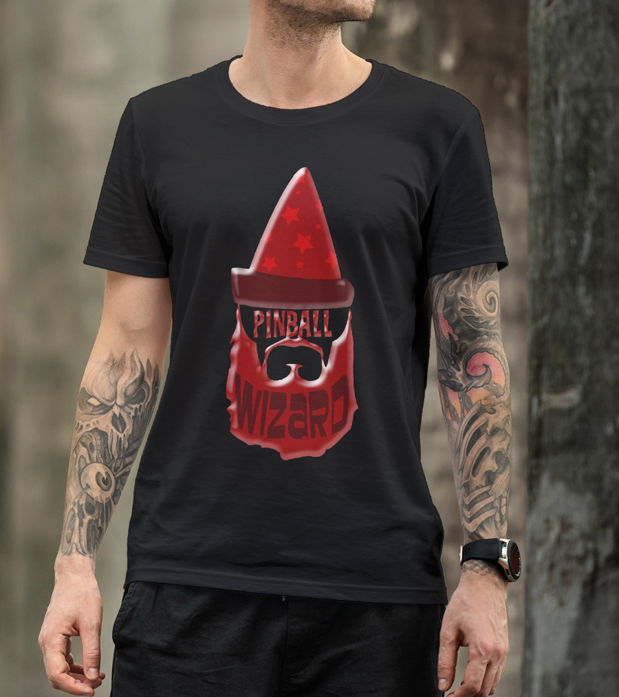 Pinball Wizard Bearded Gnome With Starry Hat T-Shirt