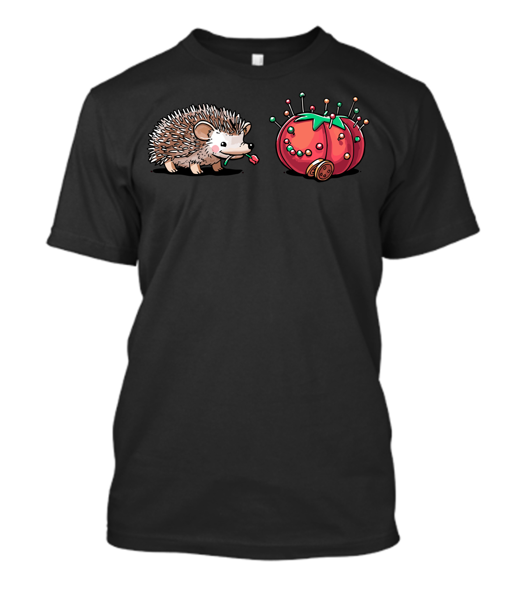 Hedgehog And Tomato Pincushion Encounter T-Shirt