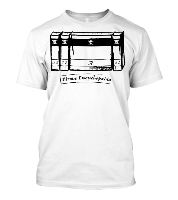 Pirate Encyclopedia Books With Skull And Crossbones T-Shirt