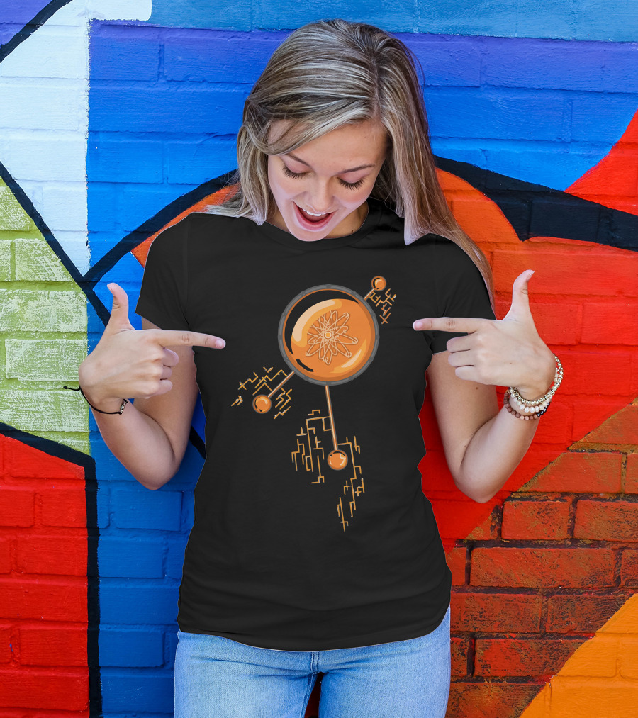 Plutonium Powers Atomic Circuitry Sphere T-Shirt