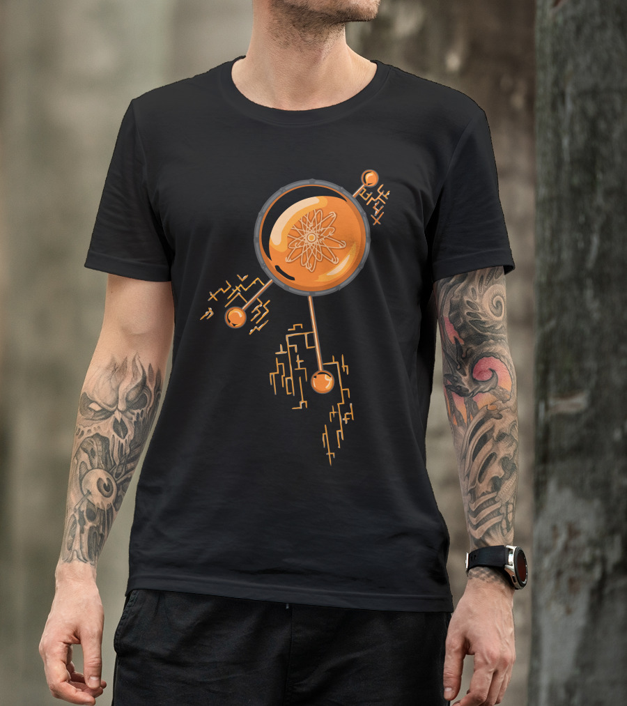 Plutonium Powers Atomic Circuitry Sphere T-Shirt
