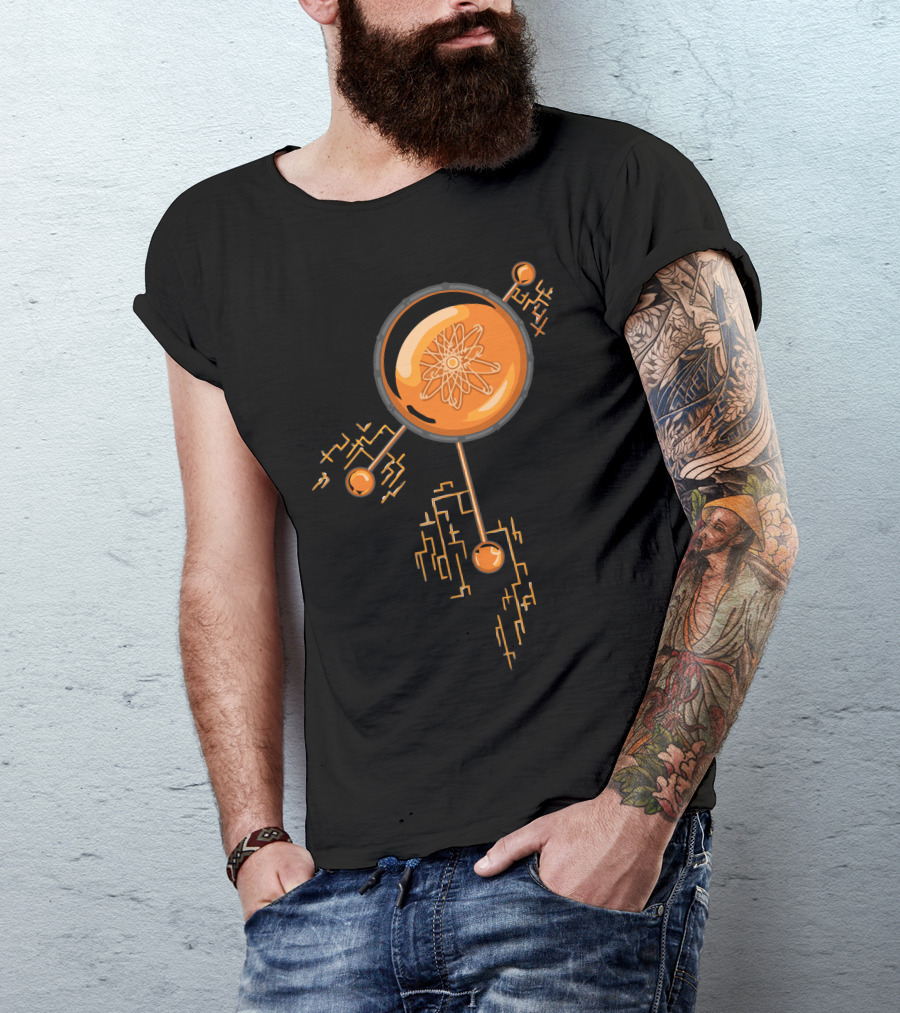 Plutonium Powers Atomic Circuitry Sphere T-Shirt
