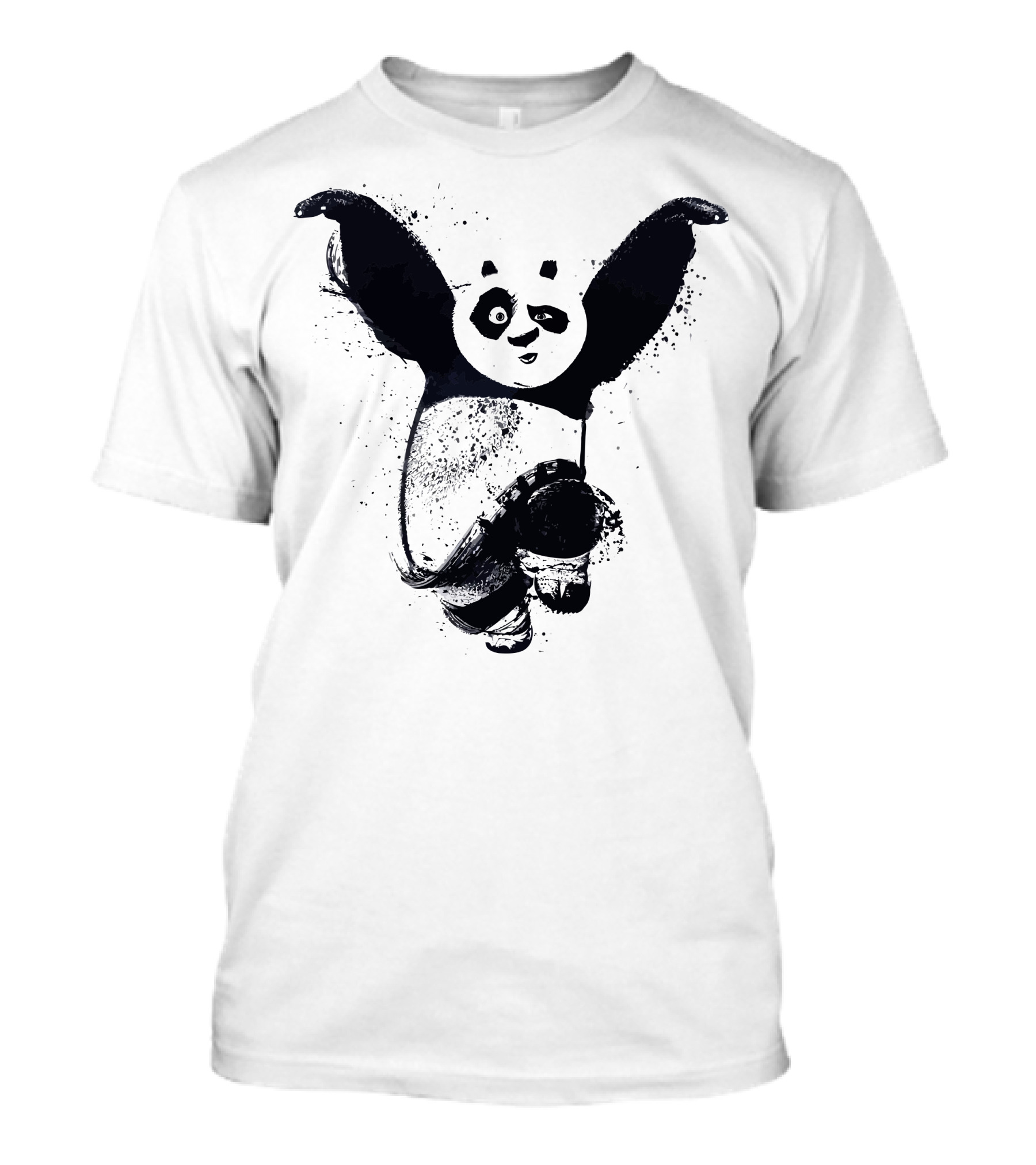 Kung Fu Panda Splash Ink Art Jump Po T-Shirt