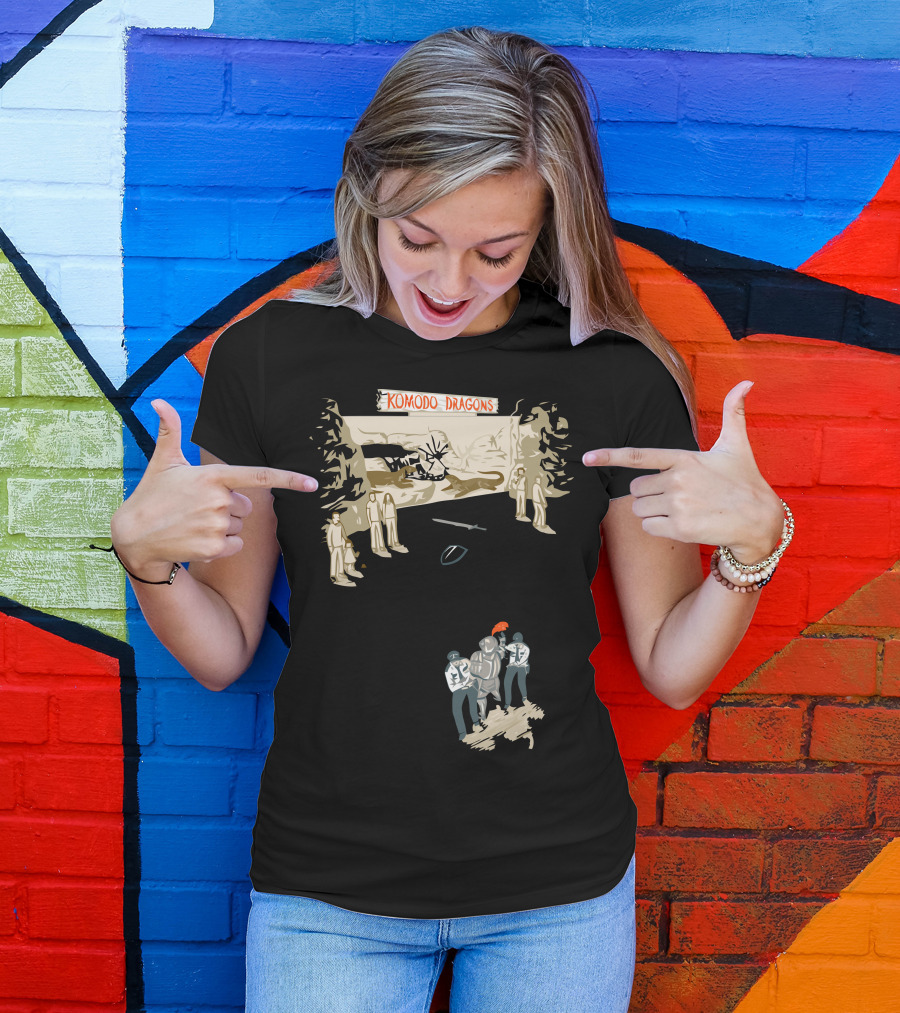 Komodo Dragons Security Medieval Knight Scene T-Shirt