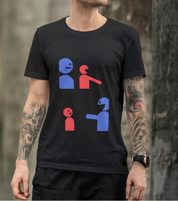 Selfie Stick Battle Fail Comic T-Shirt