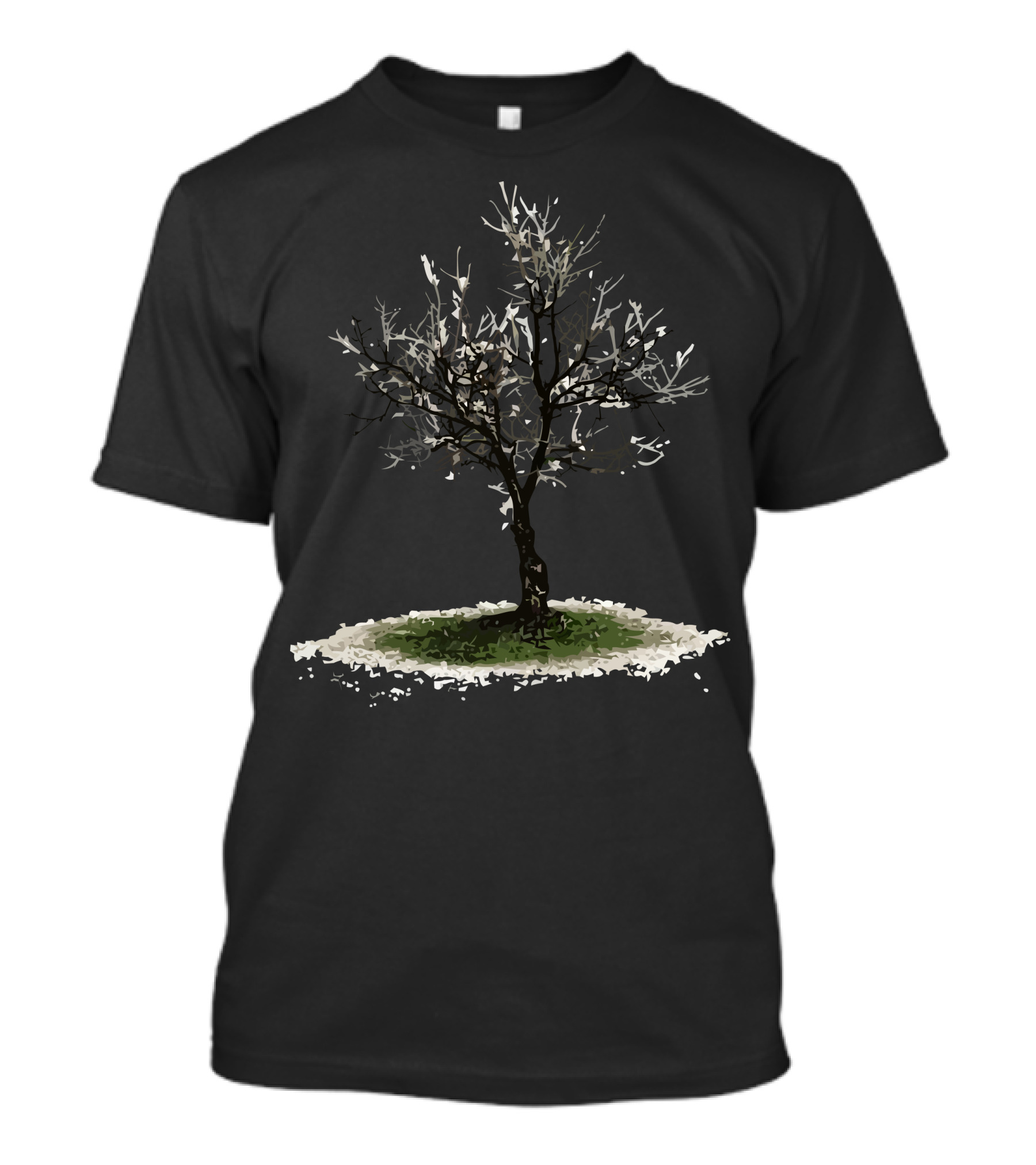 Shades Of Winter Tree With Snowy Landscape T-Shirt