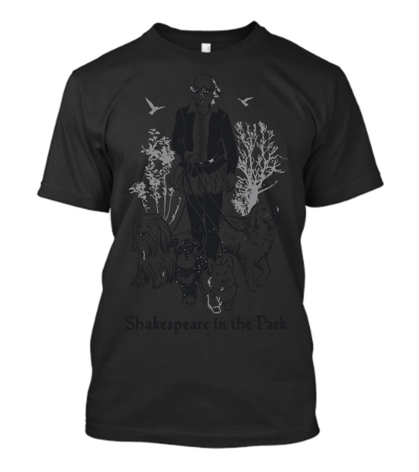 Shakespeare In The Park Forest Scene With Birds And Dogs T-Shirt