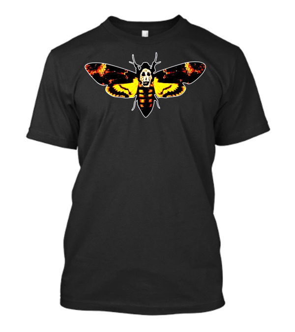 Silence Of The Lambs Moth Skull Motif T-Shirt