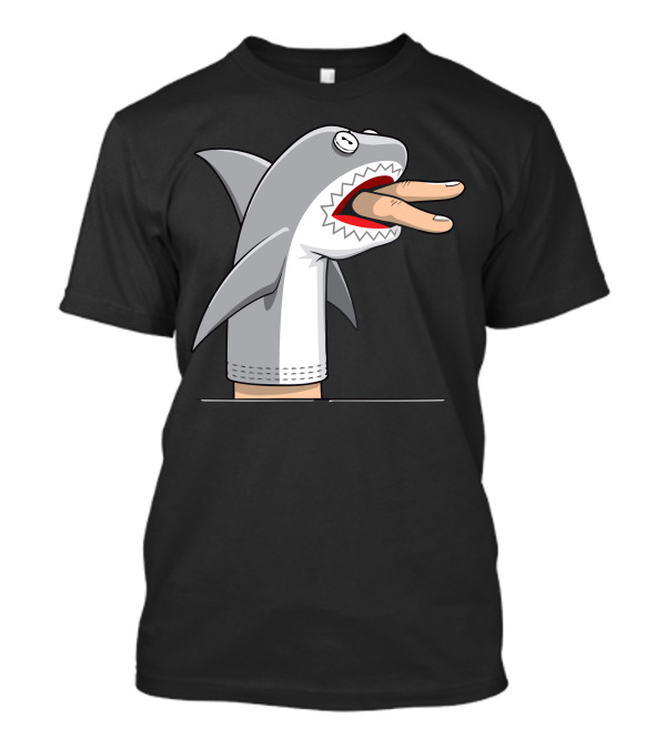 Sock Puppet Shark With Fingers As Teeth T-Shirt