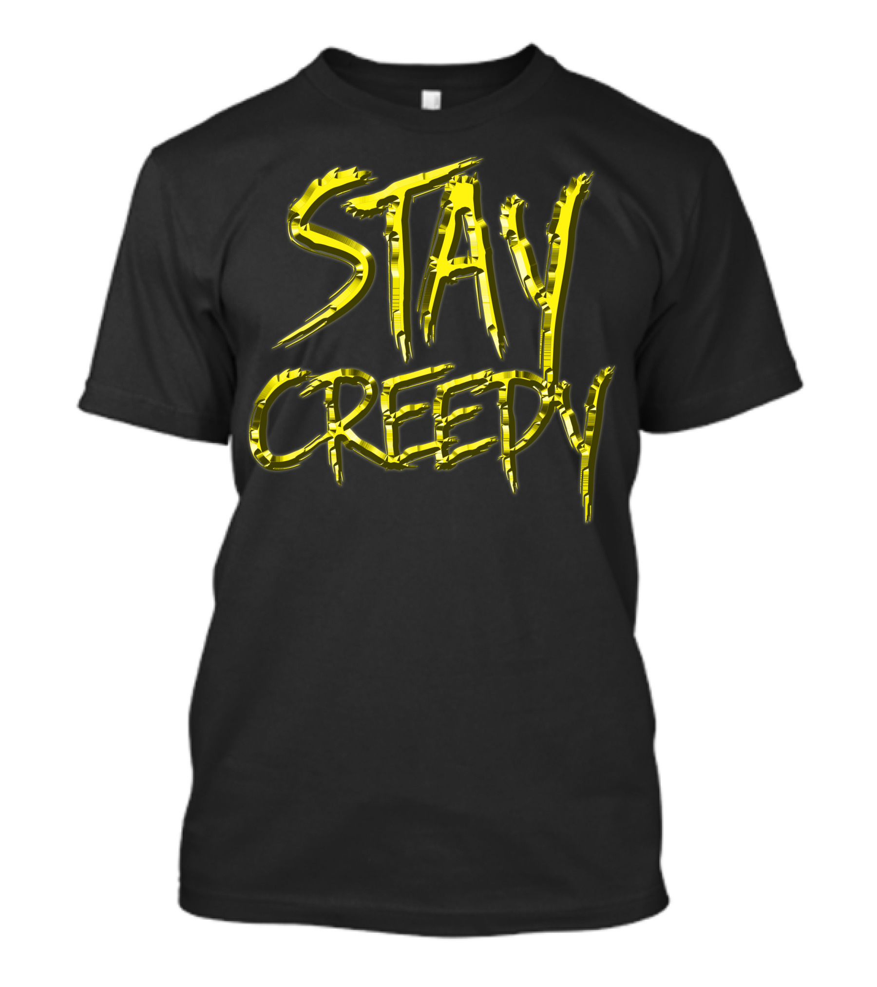 STAY CREEPY Halloween Horror Style Text In Yellow T-Shirt