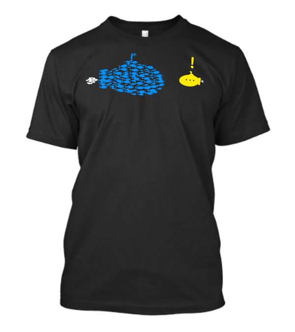 Big Fish Blue Submarine Exclamation Mark T-Shirt