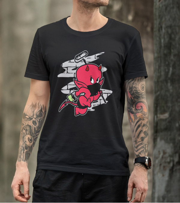 Boys Devil Graffiti Artist Sneaker Sprayer T-Shirt
