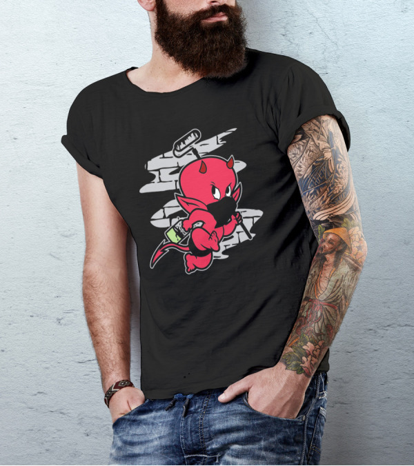 Boys Devil Graffiti Artist Sneaker Sprayer T-Shirt