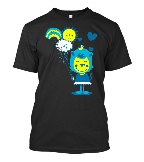 Brighter Day With Smiling Sun, Cloud, And Rainbow Balloons T-Shirt
