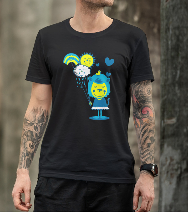Brighter Day With Smiling Sun, Cloud, And Rainbow Balloons T-Shirt