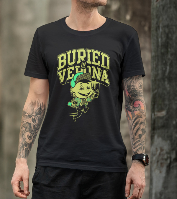 Buried In Verona Happy Character With Paintbrush And Bucket T-Shirt