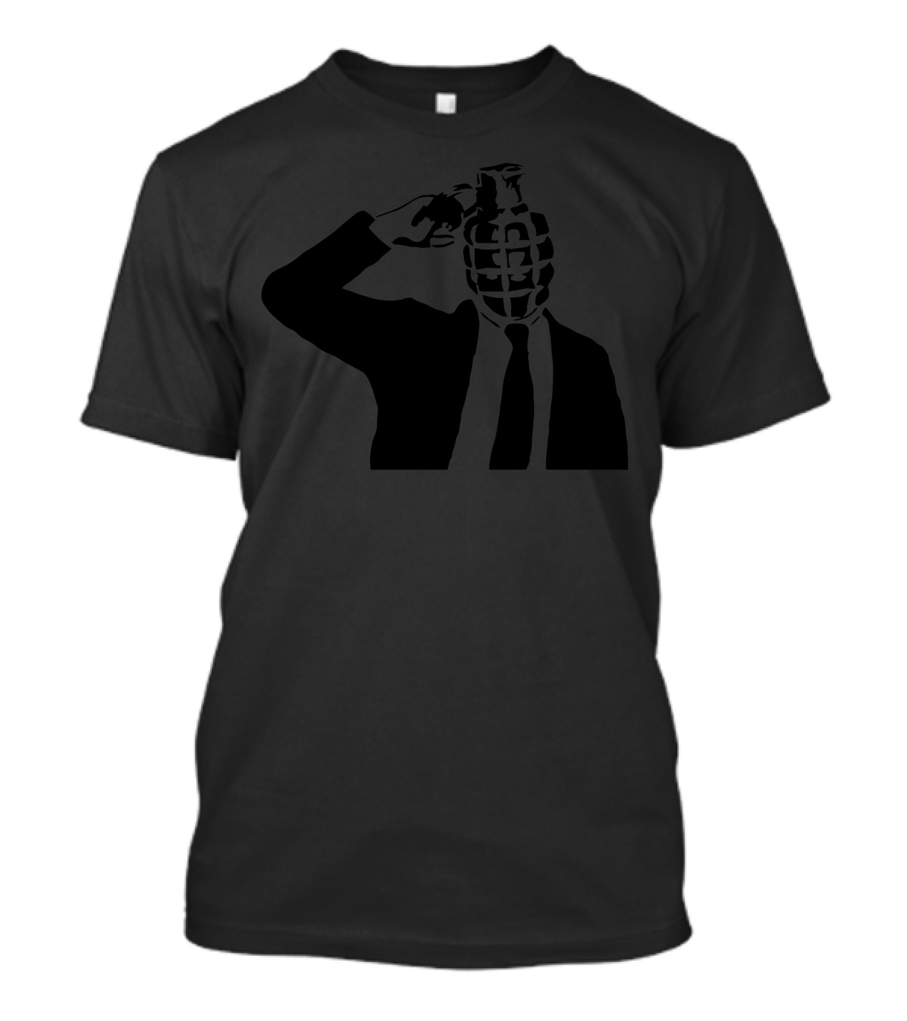 Businessman With Grenade Head T-Shirt