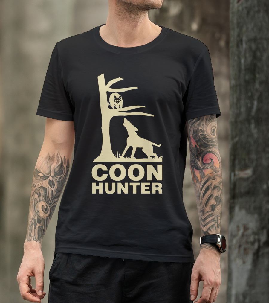 Coon Hunter Dog And Raccoon Tree T-Shirt