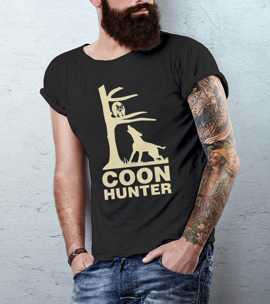 Coon Hunter Dog And Raccoon Tree T-Shirt