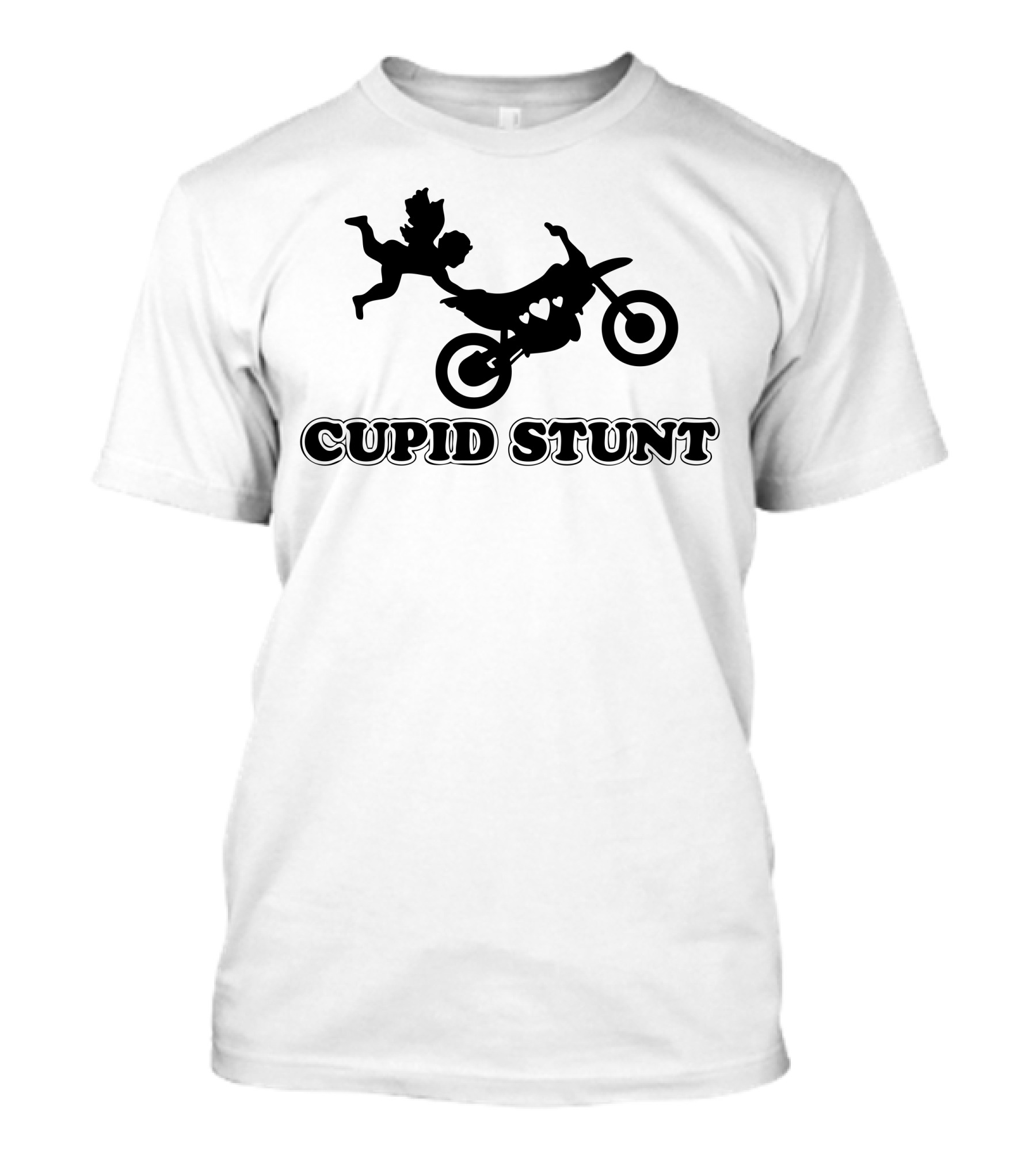 Cupid Stunt Motorcycle Adventure With Flying Cupid T-Shirt
