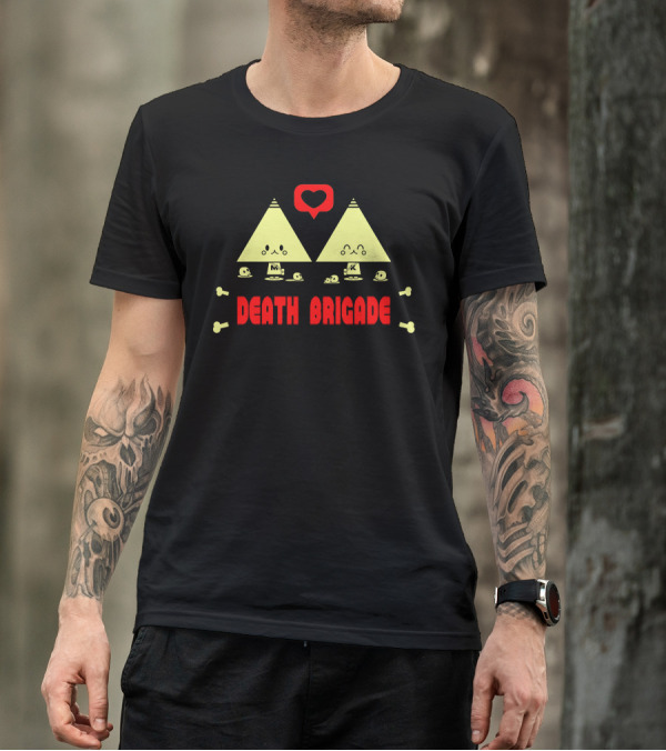 Death Brigade Cute Pyramid Characters With Heart And Bones T-Shirt