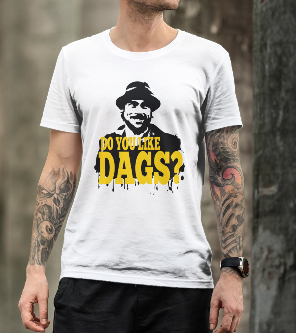 Do You Like Dags Yellow Text Iconic Film Reference T-Shirt
