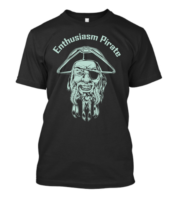 Enthusiasm Pirate Grinning Eyepatch Bearded Buccaneer T-Shirt