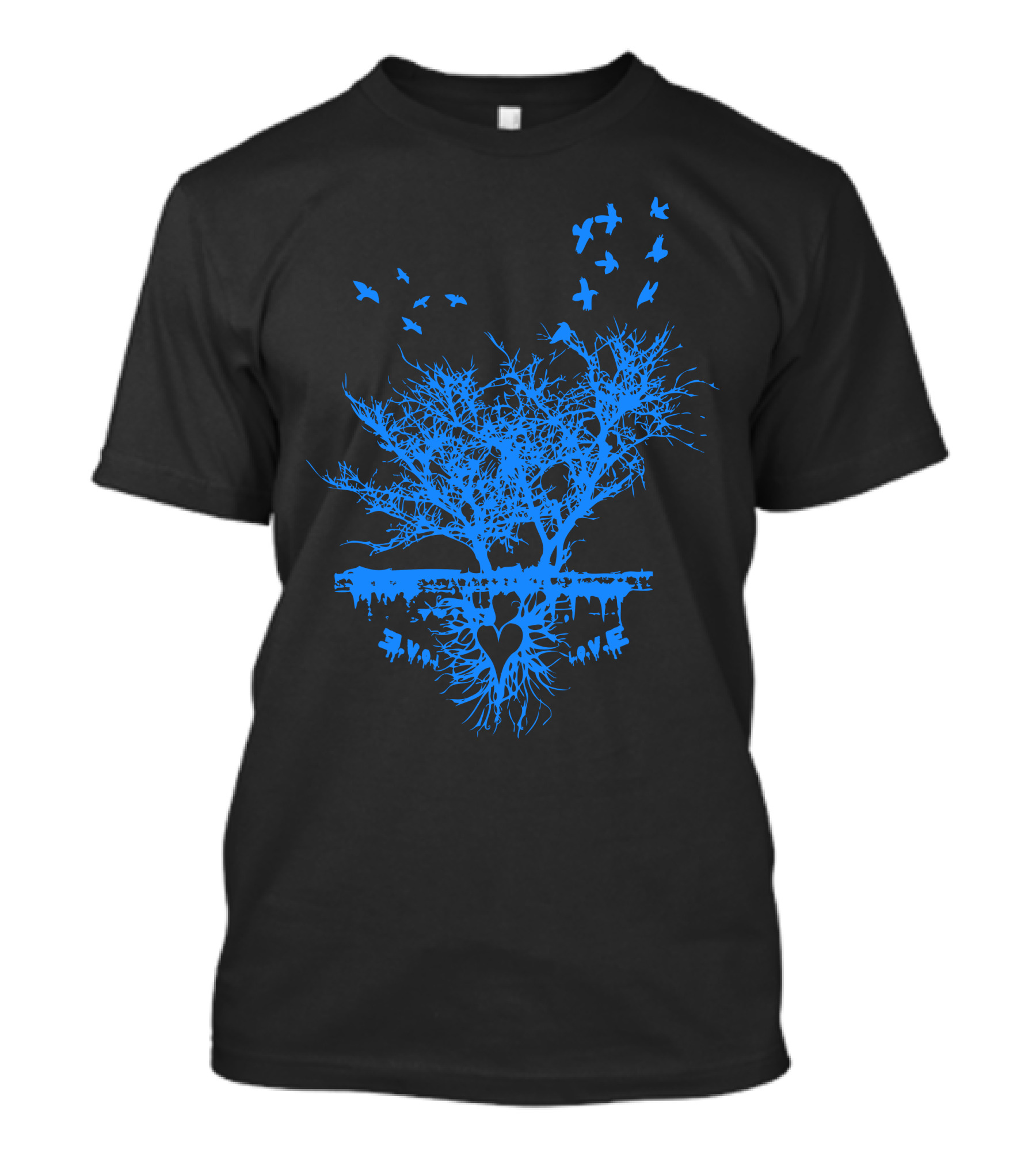 Everything Stems From LOVE Heart Tree With Birds And Roots T-Shirt