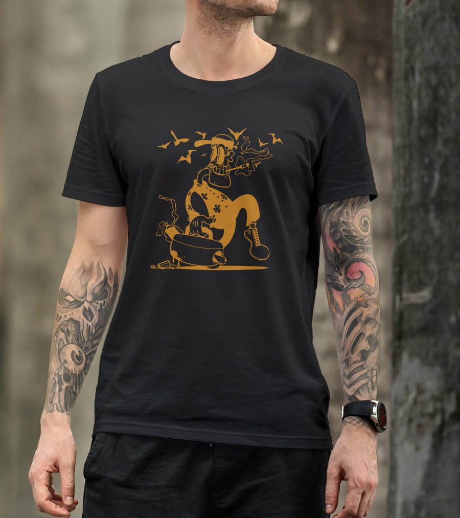 Fear N Loathing In This Foul Year Bats Cartoon Smoking Character With Sunglasses T-Shirt