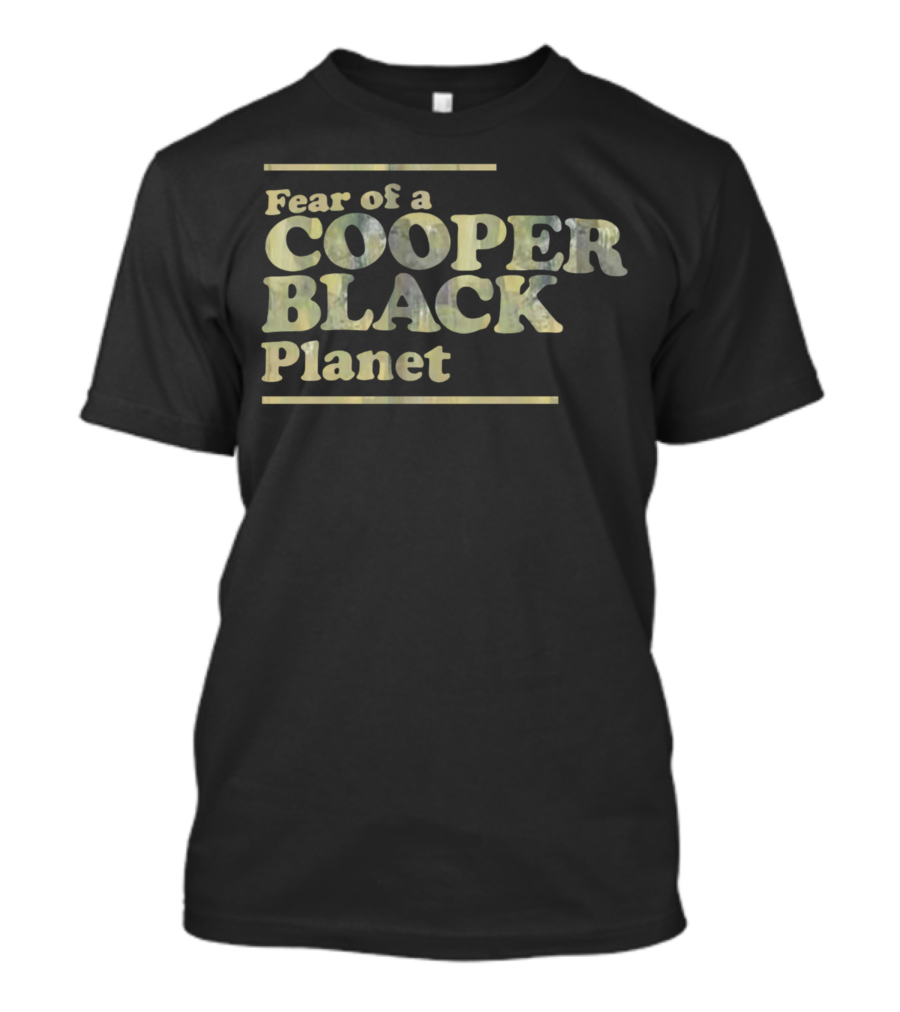 Fear Of A Cooper Black Planet Text T-Shirt