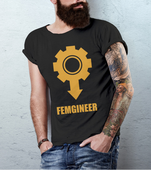 Feminist Engineering Gear Symbol Femgineer T-Shirt