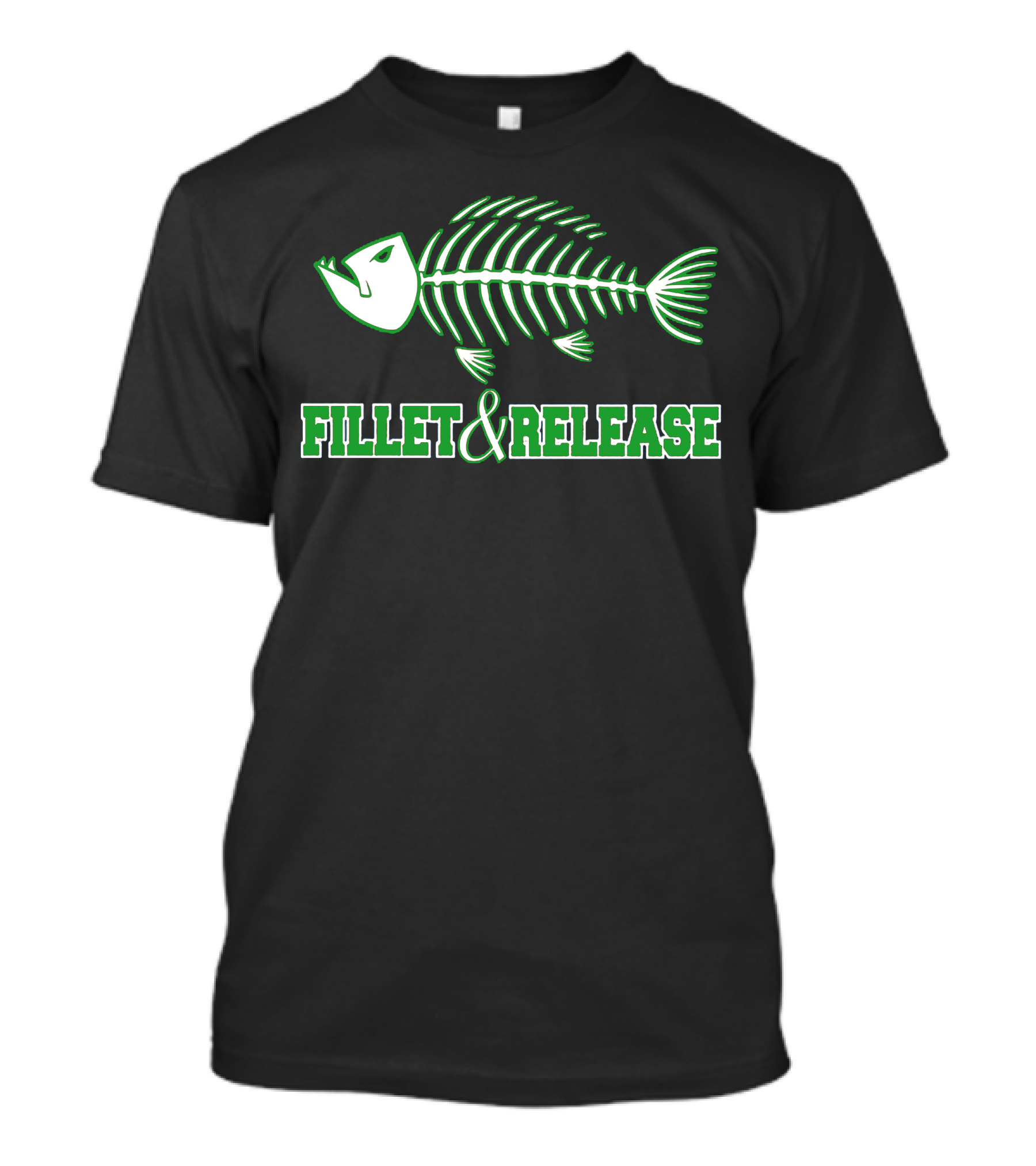 FILLE AND RELEASE Fish Bone Skeleton T-Shirt