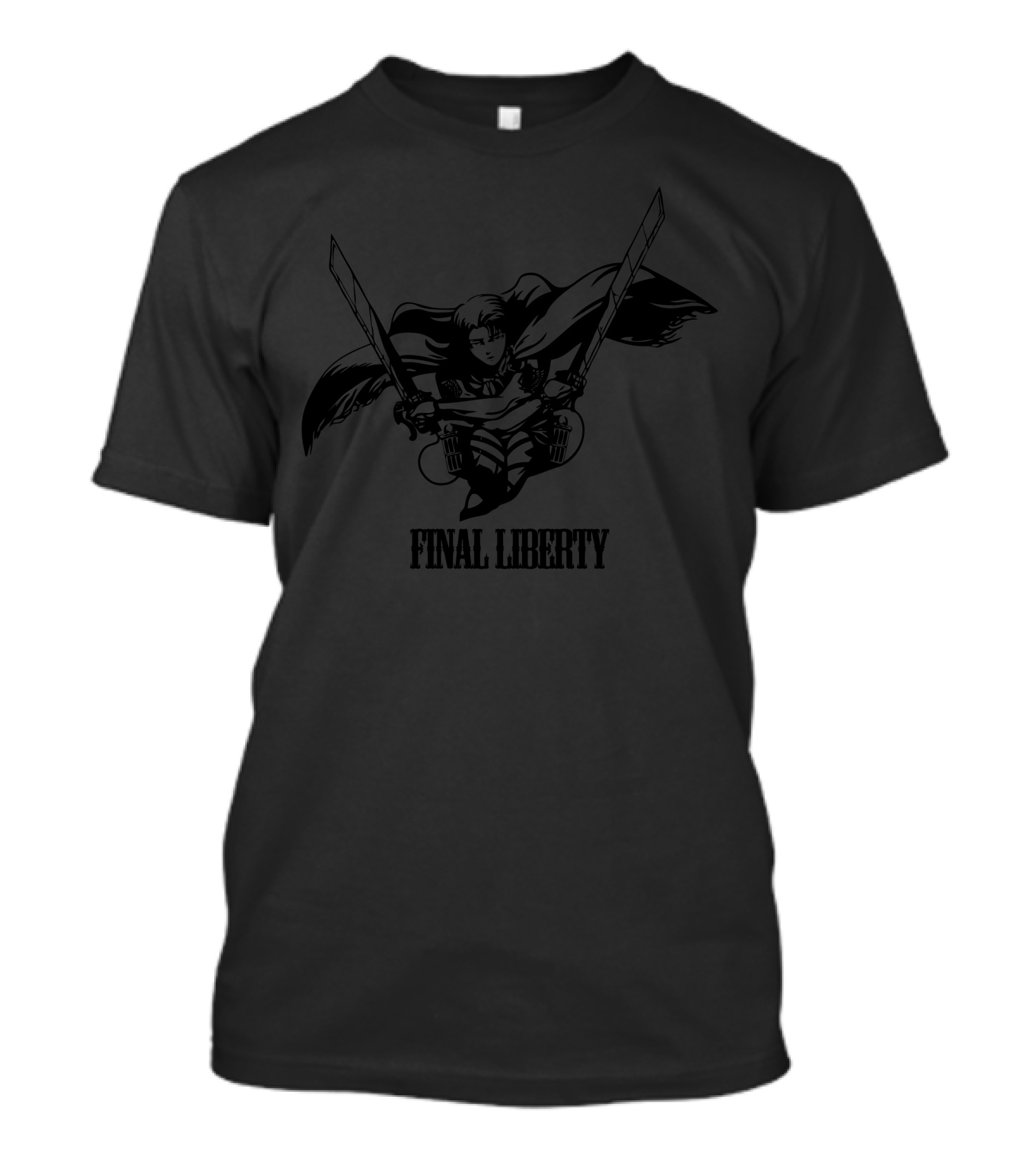 Final Liberty Sword-Wielding Hero In Action T-Shirt
