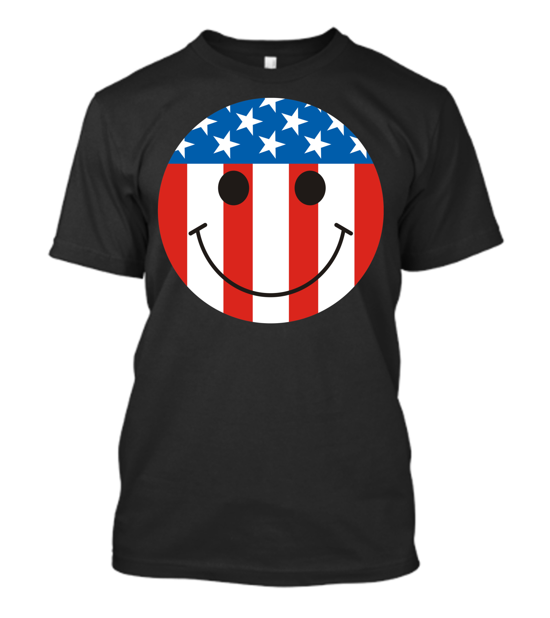 American Flag Smiley Face T-Shirt